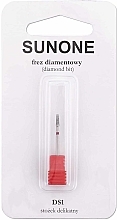 Diamond Nail Drill DS1 'Truncated cone', delicate red - Sunone Diamond Nail Drill — photo N1