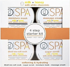 Fragrances, Perfumes, Cosmetics Set - BCL SPA 4 Step Starter Kit Milk Honey (scr/85g + salt/85g + mask/85ml + cr/85ml)