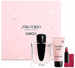 Fragrances, Perfumes, Cosmetics Shiseido Ginza - Set (edp/90ml+b/lot/50ml+lipstick/2g)