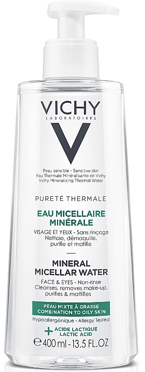 Eye and Face Micellar Water for Oily and Combination Skin - Vichy Purete Thermale Mineral Micellar Water — photo N7
