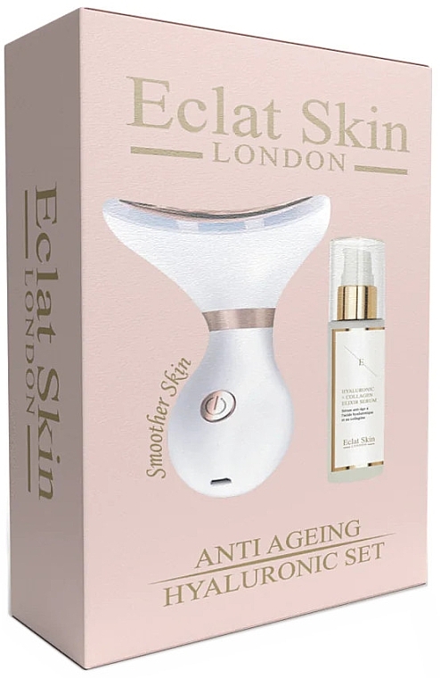 Set - Eclat Skin London Anti-Ageing Hyaluronic Acid Set (f/ser/60ml + led/system/1pcs) — photo N1