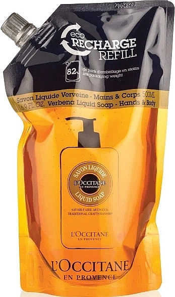 Liquid Soap - L'Occitane Verbena Liquid Soap For Hands & Body (refill) — photo N1