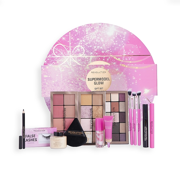 Set, 14 products - Makeup Revolution Super Model Glow Set — photo N3