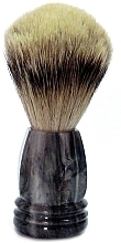 Fragrances, Perfumes, Cosmetics Shaving Brush with Badger Fiber, plastic, grey marble - Golddachs Silver Tip Badger Plastic Grey Marble