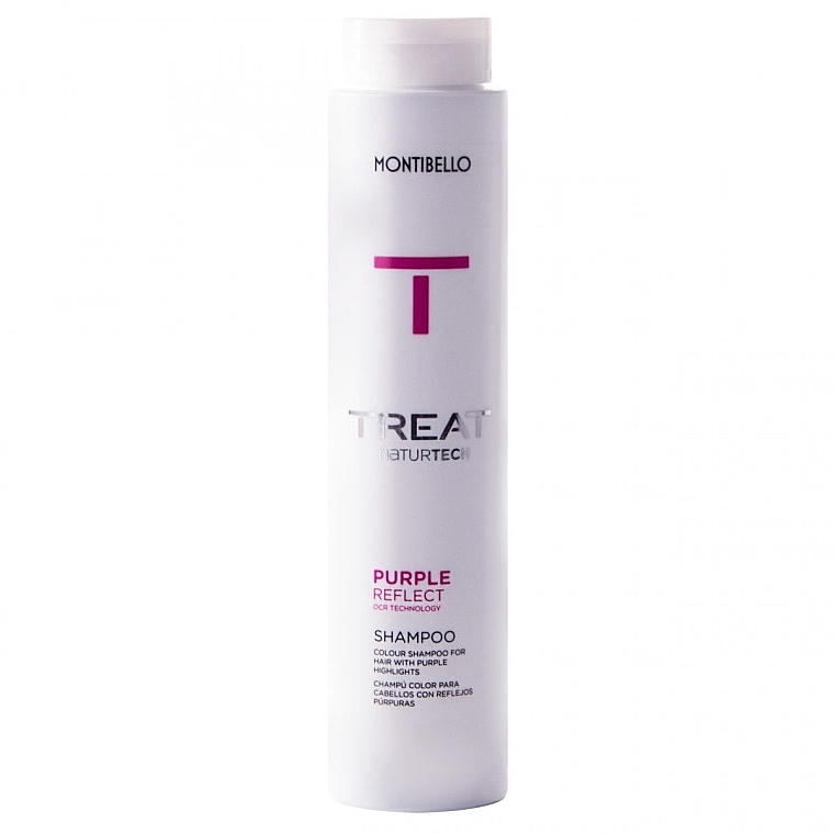 Shampoo for Colored Hair with Violet Shade - Montibello Treat NaturTech Purple Reflect Shampoo — photo N1