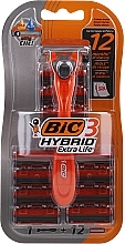 Shaving Razor with 12 cartridges - Bic 3 Hybrid Extra Life — photo N1