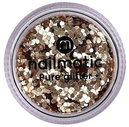 Glitter for Nail Design - Nailmatic Pure Glitter Large Gold Glitter — photo N1