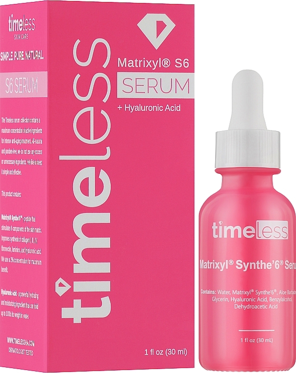 Peptide Face Serum - Timeless Skin Care Matrixyl Synthe'6 Serum — photo N2