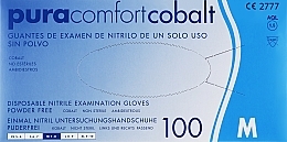 Fragrances, Perfumes, Cosmetics Disposable Nitrile Gloves, cobalt, size M, 100 pcs - Pura Comfort