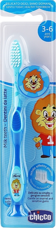 Baby Toothbrush , 3-6 years old, blue - Chicco (Zielona) — photo N1