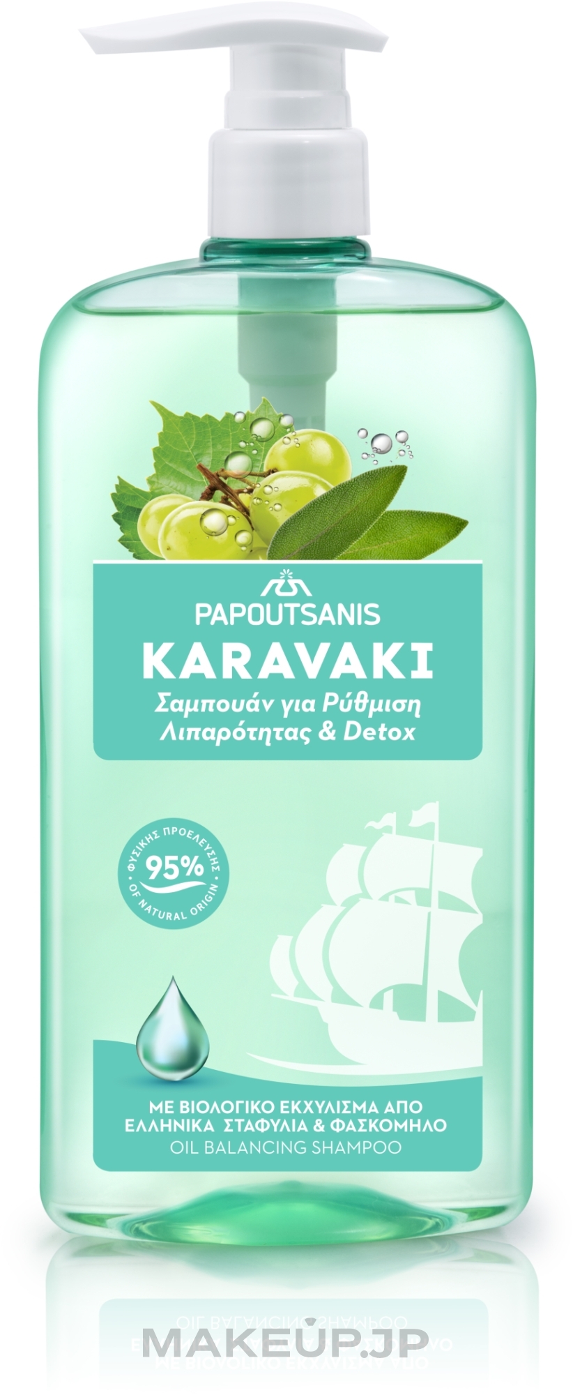 Shampoo for Oily Hair - Papoutsanis Karavaki Oil Balance & Detox Shampoo — photo 600 ml