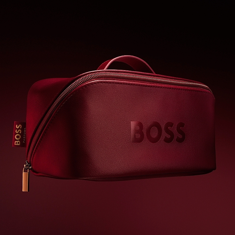 GIFT! Burgundy Cosmetic Bag - Hugo Boss Perfumes — photo N2