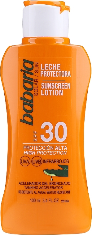 Sun Protection Body Milk - Babaria Sun Aloe Vera Leite Solar SPF30 — photo N1