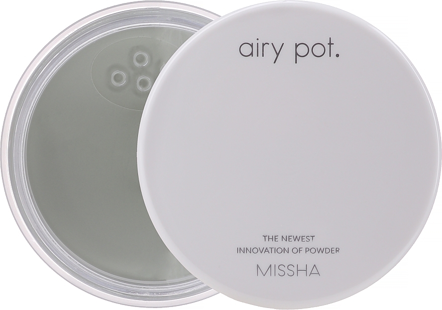 Mattifying Loose Powder, mint - Missha Airy Pot Powder — photo N1