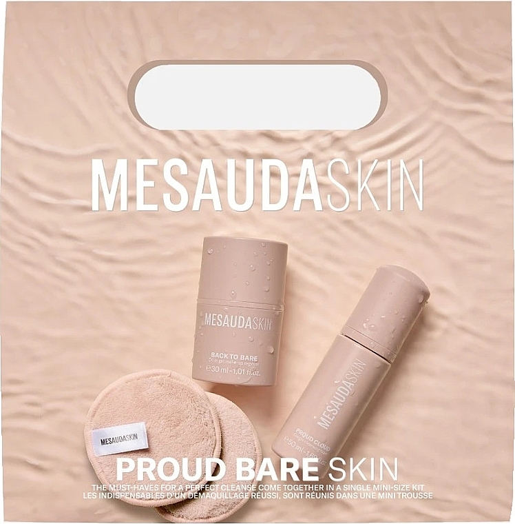 Set - Mesauda Milano Proud Bare Skin (m/remover/30ml + cl/foam/50ml + pads/2pcs) — photo N1