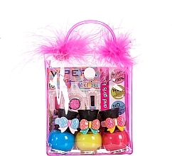 Set in Cosmetic Bag with Pompoms - Tutu (n/polish/5mlx3 + bag) — photo N1