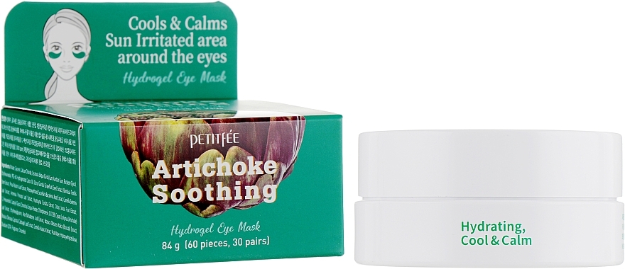 Soothing Hydrogel Artichoke Eye Patches - Petitfee&Koelf Artichoke Soothing Eye Mask — photo N1