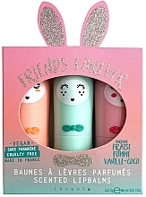 Inuwet Friends Forever Aqua Bunny Lip Balm Set - Lip Balm Set — photo N1