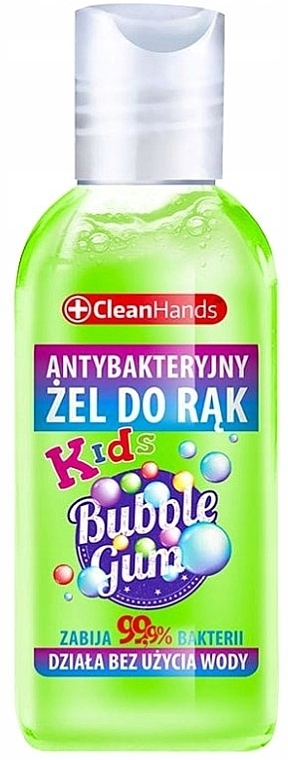 Kids Antibacterial Hand Gel, bubblegum - Clean Hands Antibacterial Hand Gel Bubble Gum	 — photo N1