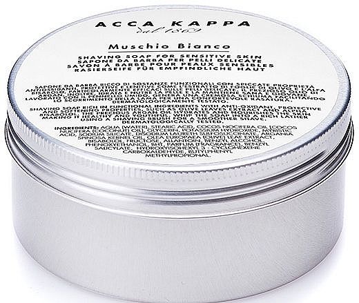 White Musk Shaving Soap - Acca Kappa White Moss Shaving Soap — photo N1