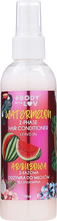 Leave-in Hair Conditioner 'Watermelon' - Body With Love 2-Phase Hair Confitioner Watermelon — photo N1