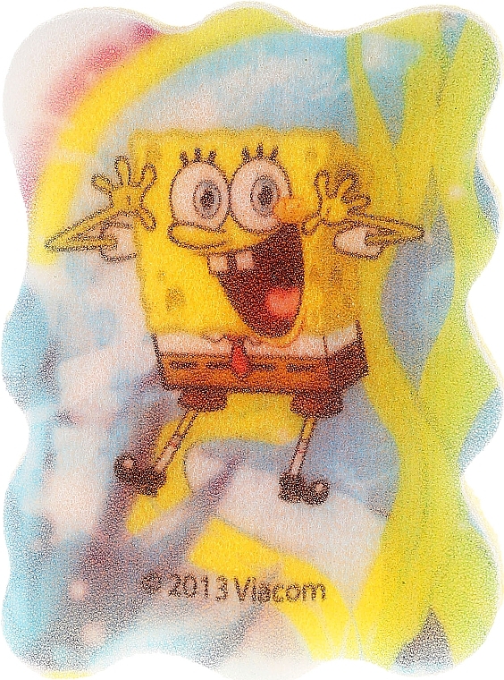 Bath Sponge "SpongeBob", blue-yellow - Suavipiel Sponge Bob Bath Sponge — photo N2