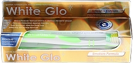 Fragrances, Perfumes, Cosmetics Set "For Smokers", light green brush - White Glo Smokers Formula Whitening Toothpaste (toothpaste/100ml + toothbrush)