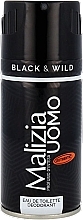 Men Deodorant Spray - Malizia Uomo Black & Wild Deodorant Spray — photo N1