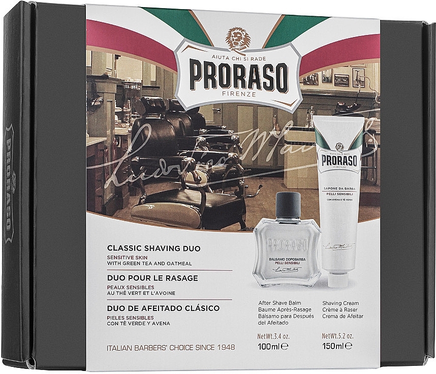 Set - Proraso White Line (sh/cr/150ml + ash/balm/100ml) — photo N3