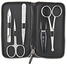 Fragrances, Perfumes, Cosmetics Manicure Set 'Black Mamba', black, 5 pcs - Erbe Solingen 9190