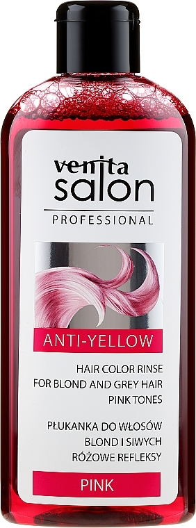 Blonde & Grey Hair Conditioner - Venita Salon Anty-Yellow Blond & Grey Hair Color Rinse Pink — photo N6