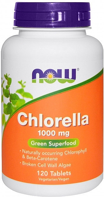 Dietary Supplement Chlorella, 1000mg - Now Foods Chlorella — photo N2