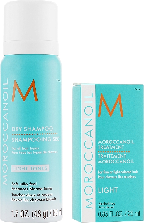 Light and thin Hair Gift Set - MoroccanOil Gym Refresh Kit (dry/shm/65 ml + oil/25 ml + bottle) — photo N3