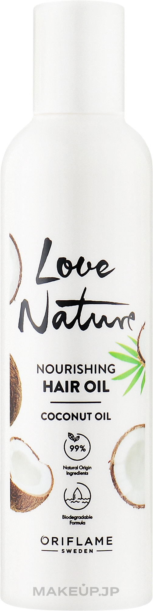 Nourishing Hair Oil with Coconut Oil - Oriflame Love Nature Nourishing Hair Oil Coconut Oil — photo 100 ml