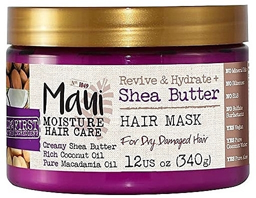 Shea Butter Mask for Dry & Damaged Hair - Maui Moisture Revive & Hydrate Shea Butter Hair Mask — photo N1