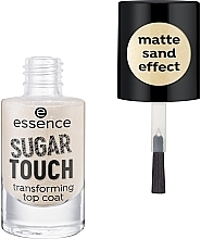 Fragrances, Perfumes, Cosmetics Matte Sand Top Coat - Essence Sugar Touch Transforming Top Coat