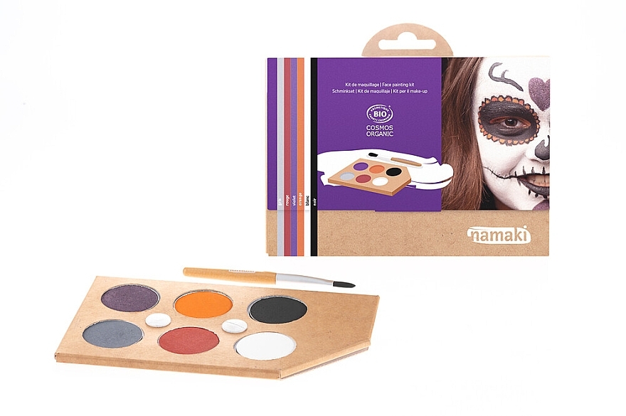 Kids Face Painting Kit - Namaki Horror Show 6-Color Face Painting Kit (f/paint/15g + brush/1pc + acc/5pcs) — photo N1