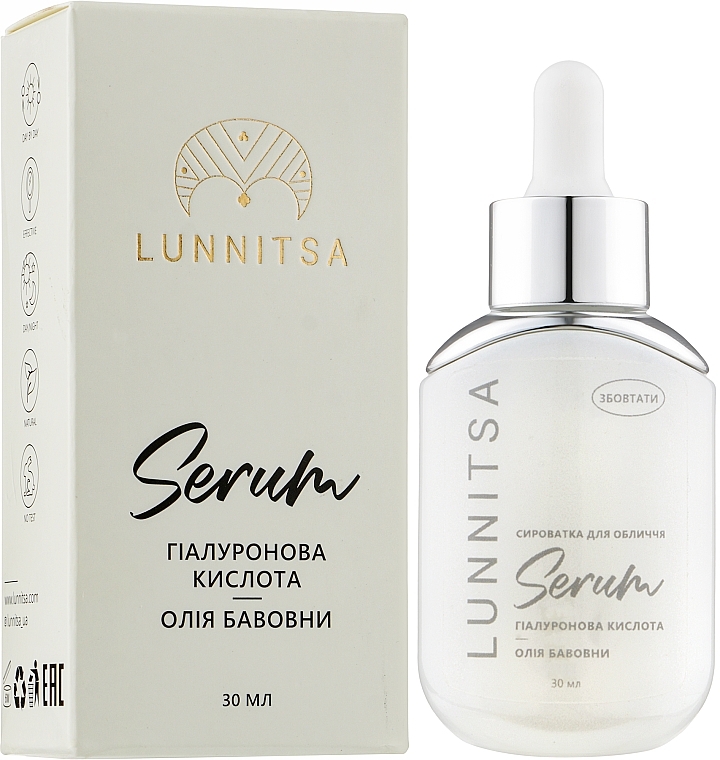 Facial Serum with Hyaluronic Acid - Lunnitsa Serum — photo N2