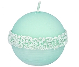 Decorative Candle, 8 cm, ball, mint - Artman Bella — photo N1