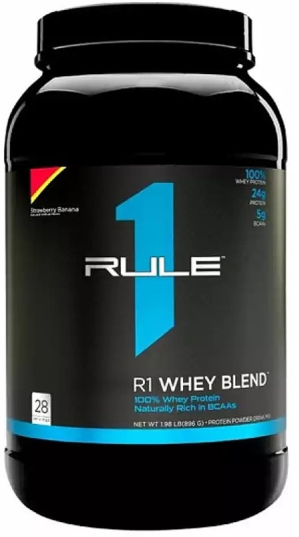 Strawberry-Banana Whey Protein - Rule One R1 Whey Blend Strawberry Banana — photo N1