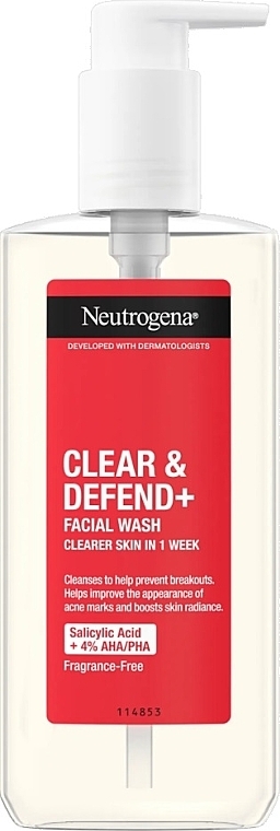 Cleanser - Neutrogena Clear & Defend+ Facial Wash — photo N1