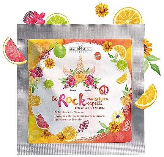 Hair Mask - MaterNatura Organic Hair Mask Unicorn Citrus Energy — photo N1