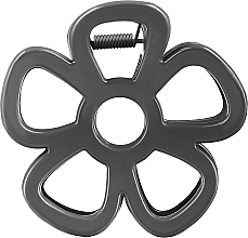 Fragrances, Perfumes, Cosmetics Hair Clip FA-5737, grey flower - Donegal