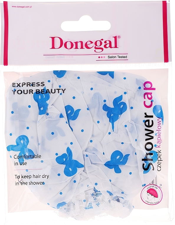 Shower Cap, 9298, blue bows - Donegal — photo N1