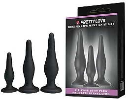 Anak Plug Set, black - Baile Pretty Love Begginer's Mini Anal Kit — photo N1