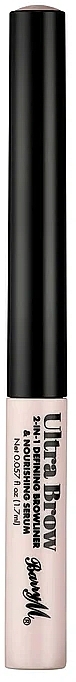 Brow Liner & Nourishing Serum 2in1 - Barry M Ultra Brow 2-in-1 Defining Browliner & Nourishing Serum — photo N1