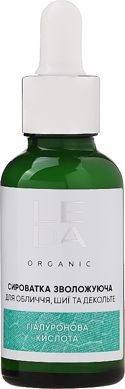 Moisturizing face, Neck and Decolette Serum with Hyaluronic Acid and Prebiotics - Leda Hydrating Serum — photo N1