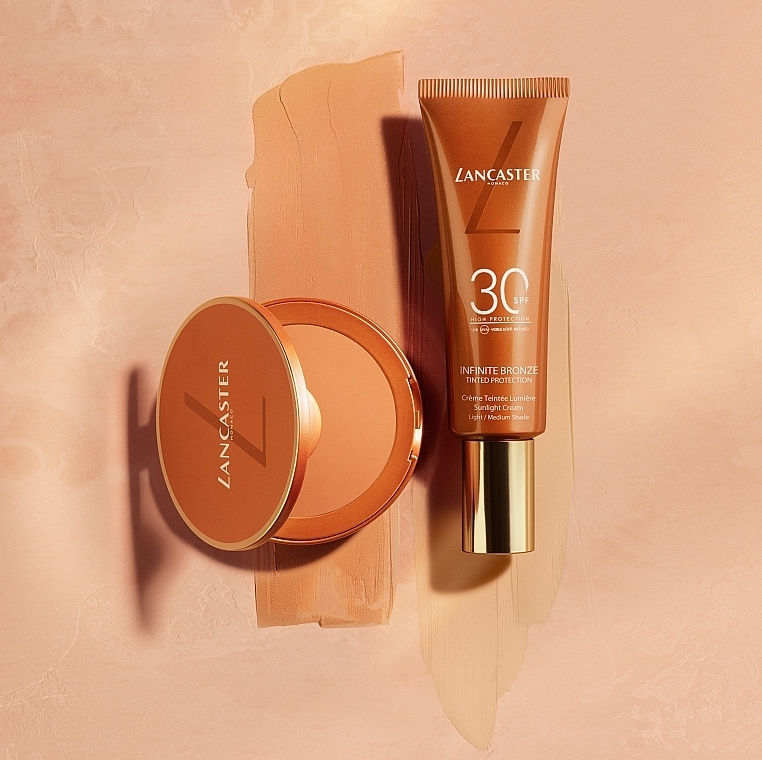 Protective Face Cream, SPF 50 - Lancaster Infinite Bronze Sunlight Compact Cream — photo N6