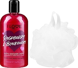 Set - I Love... Raspberry & Blackberry Bath Time Treat (sh/cr/500ml + puff) — photo N2