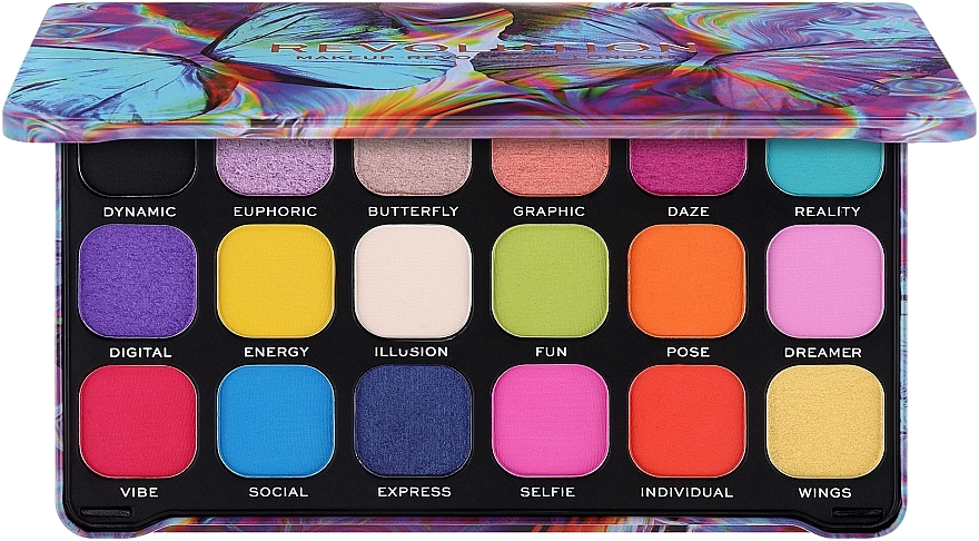 Eyeshadow Palette - Makeup Revolution Forever Flawless Digi Butterfly Shadow Palette — photo N1